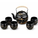 JAPONSKÁ ČAJOVÁ SOUPRAVA S KRAJINNÝM MOTIVEM